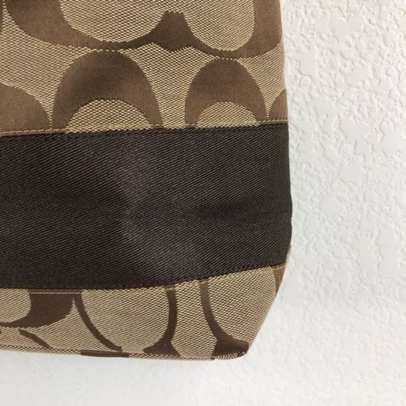 Coach North South Signature C Stripe Canvas Tote - Picture 9 of 9